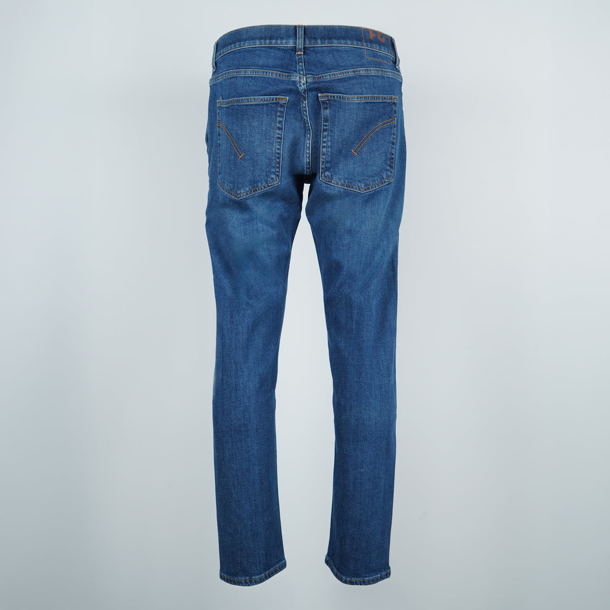 Jeans Dondup Jeff UP641DSK297UJ33-800 Blu Carrot Fit in Denim Stretch