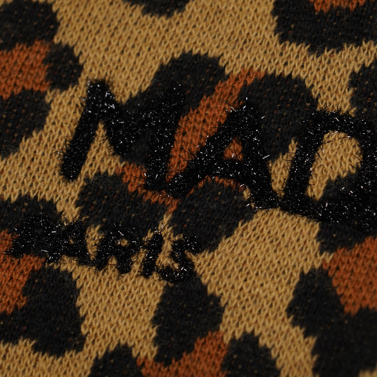 Maglione Rue Madam Paris Leopard Jumper 1603 Leopard in Misto Lana Jacquard Animalier con Logo Ricamato in Lurex