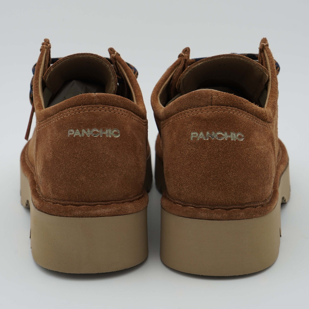 Scarpa Panchic Dune P009M014 D004 Cognac in Camoscio con Lacci Tricolore e Suola Carrarmato in EVA