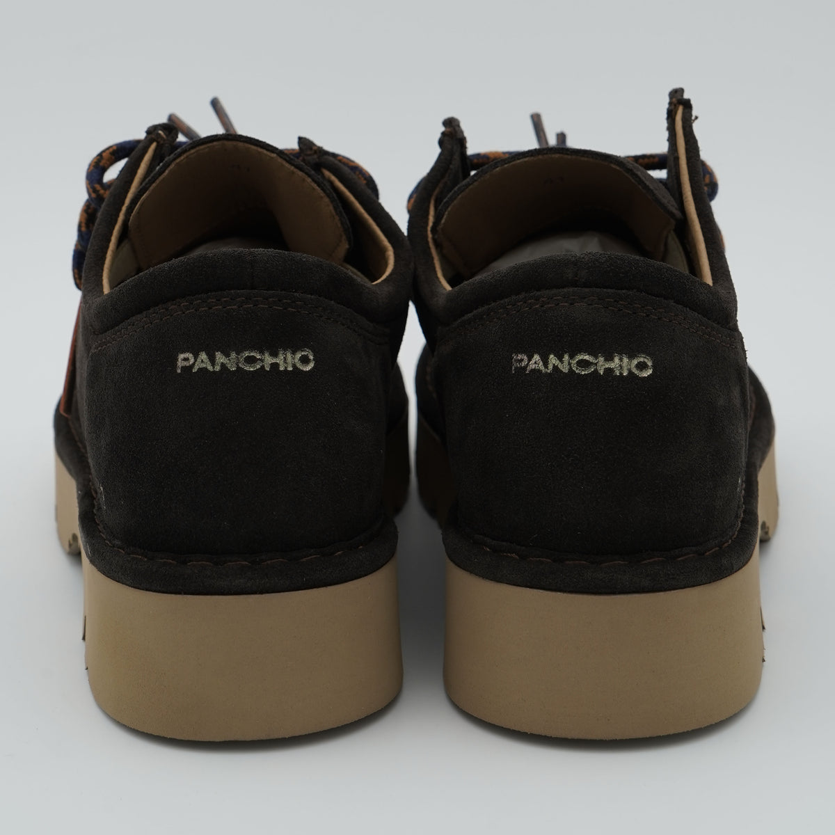 Scarpa Panchic Dune P009M014 D007 Marrone Caffè in Camoscio con Lacci Tricolore e Suola Carrarmato in EVA
