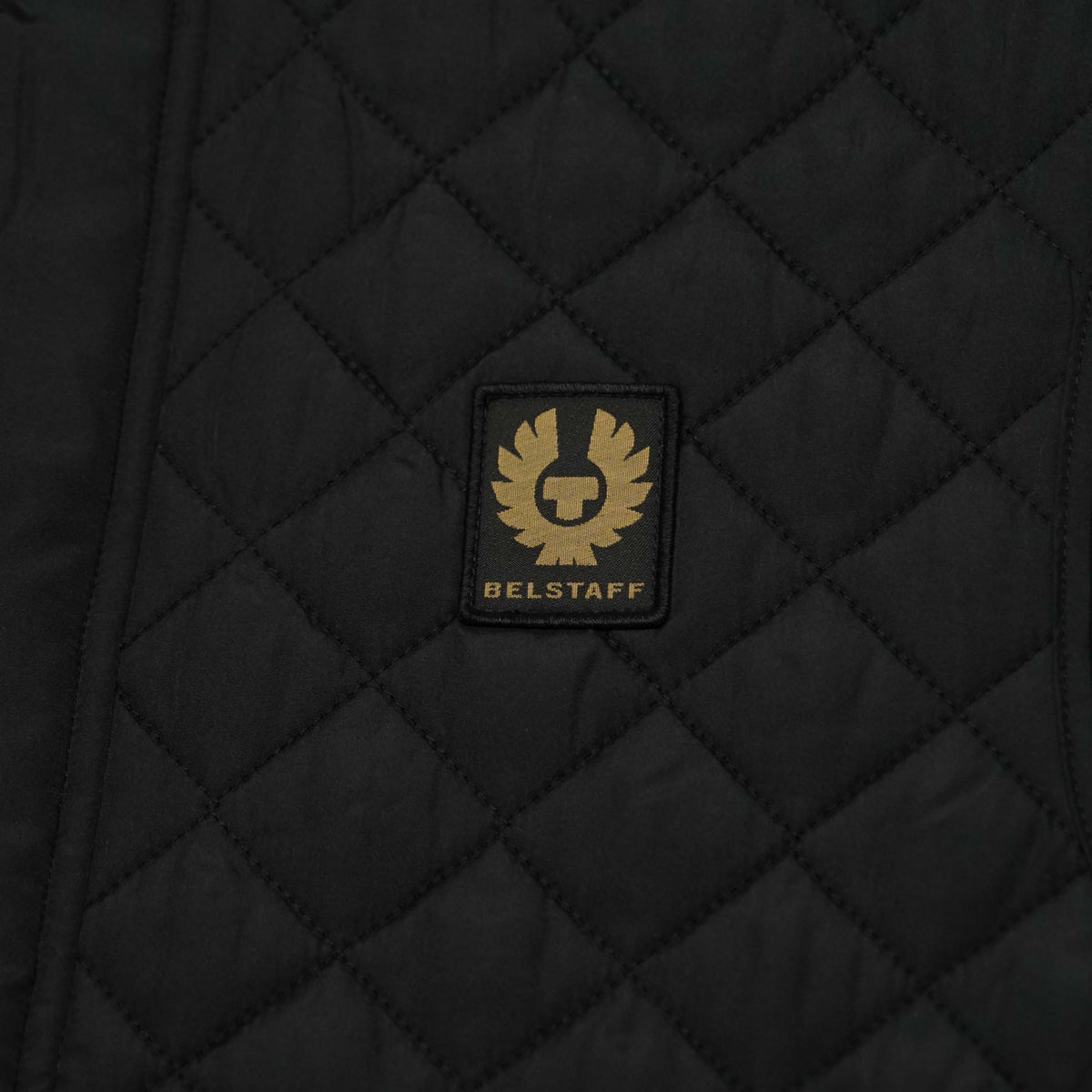 Gilet Belstaff Icon Nero Trapuntato con Collo Alto