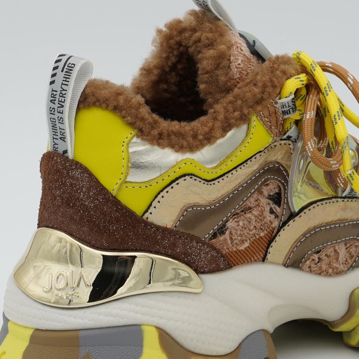 Sneakers Joia Paris 202602W124 Level Brown Yellow Chunky Multimateriale