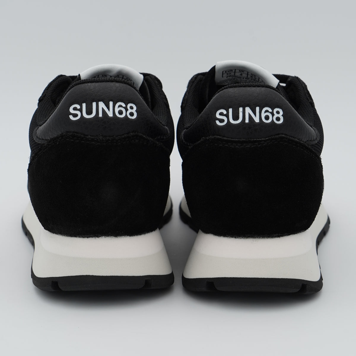 Sneakers SUN68 Ally Glitter Textile Z46204 11 Nero in Suede e Lurex con Logo Ricamato e Suola Running in EVA