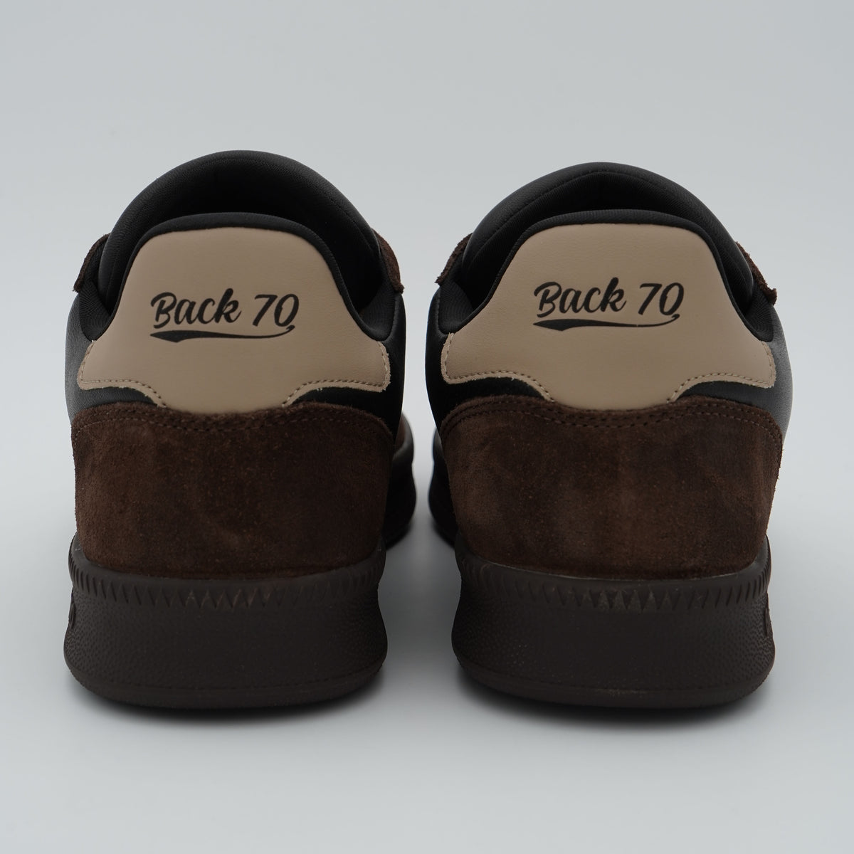 Sneakers Back 70 Double 108028-000035 Vegetal Black Beige in Pelle e Suede