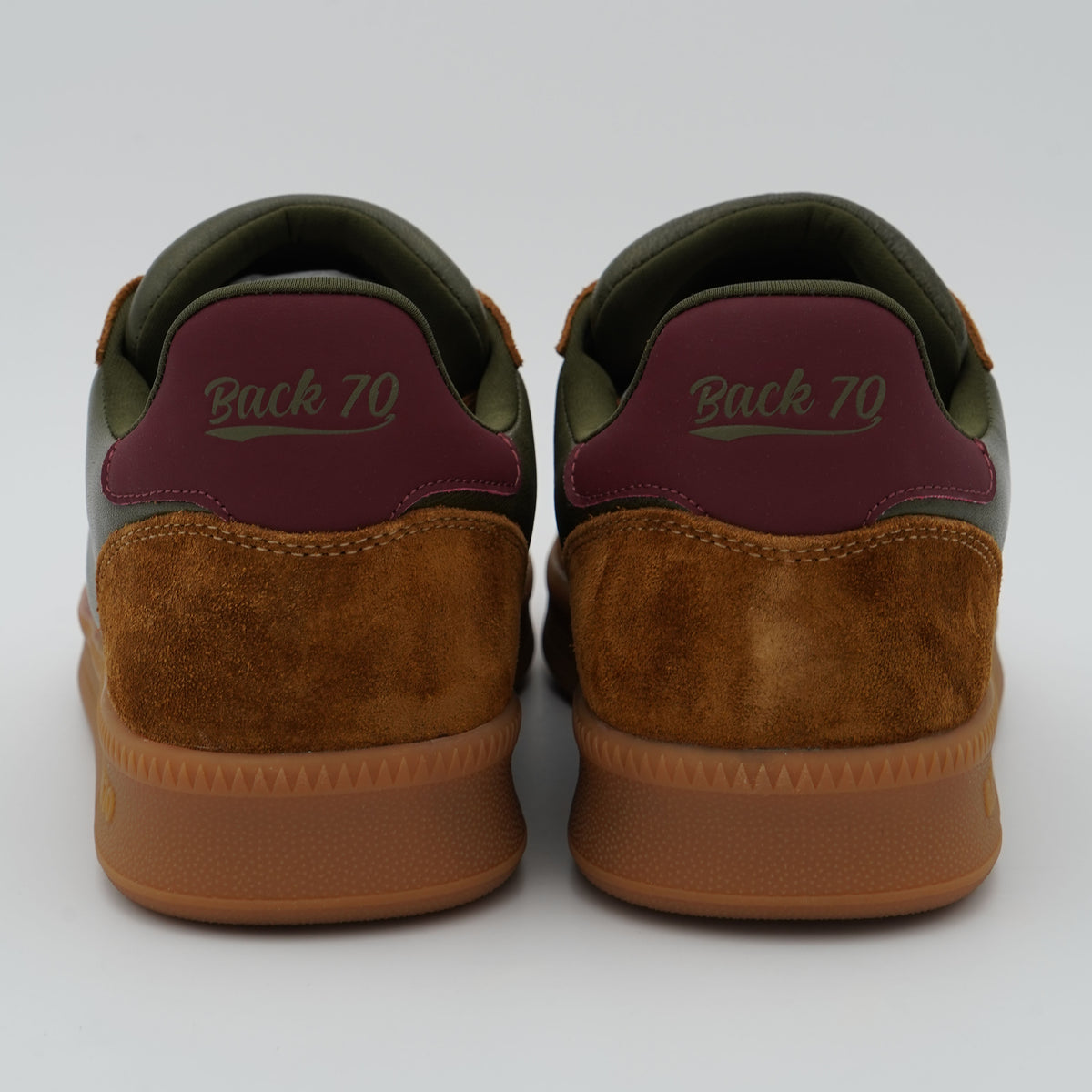 Sneakers Back 70 Double 108028 Bis Vegetal Forest Wine in Pelle e Suede