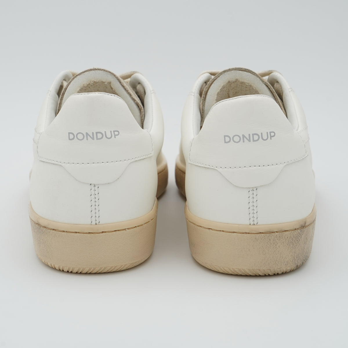 Sneakers Dondup PL0694U003 Bianche con Dettagli Beige