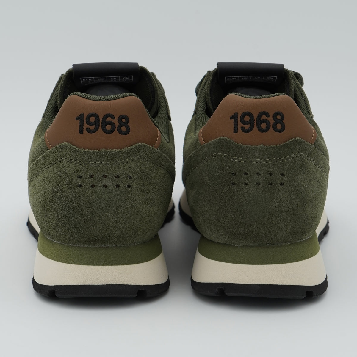 Sneakers SUN68 Tom Suede Z46106 74 Verde Militare Scuro in Camoscio con Logo Ricamato e Suola EVA