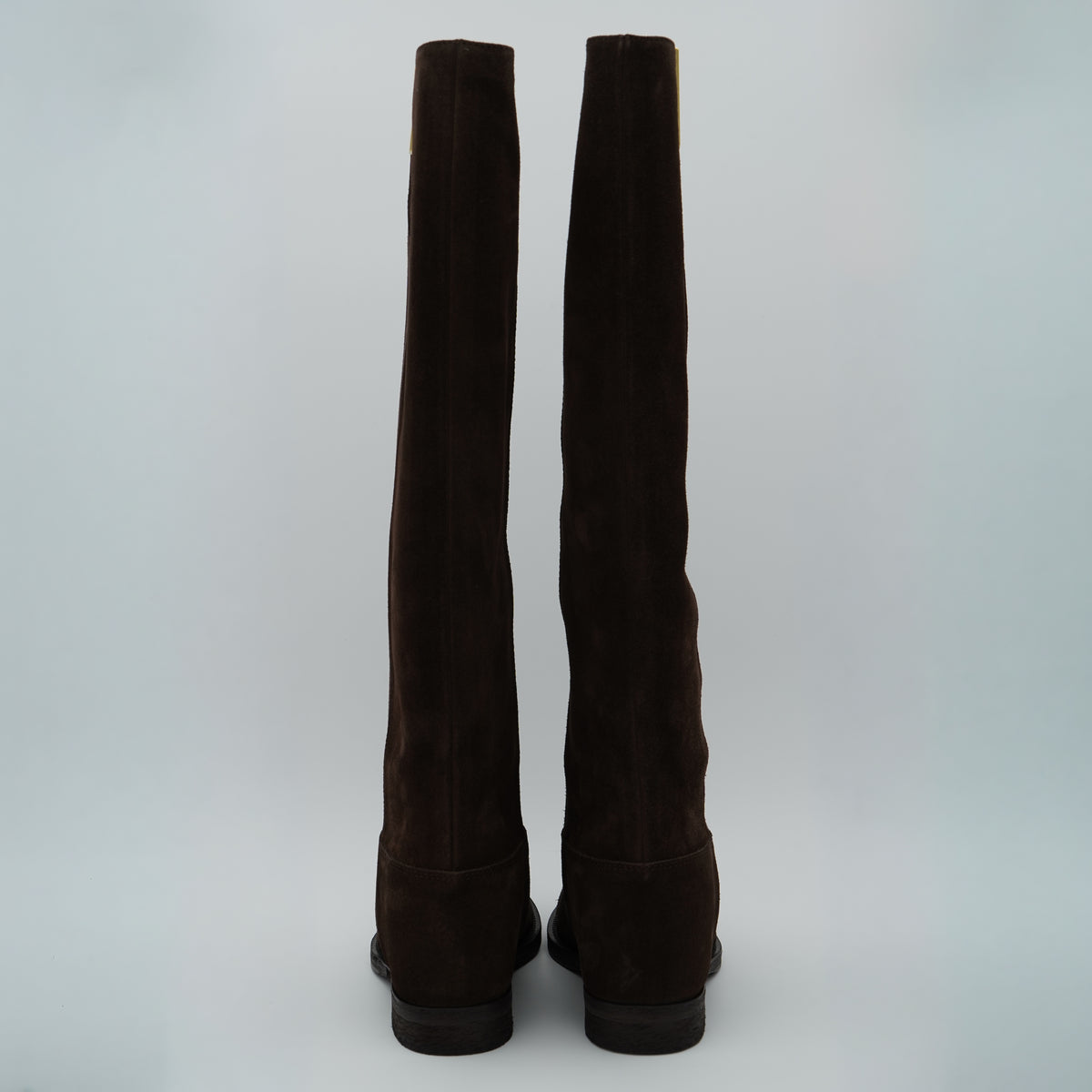 Stivale Via Roma 15 2568 Velour Testa di Moro con V Oro