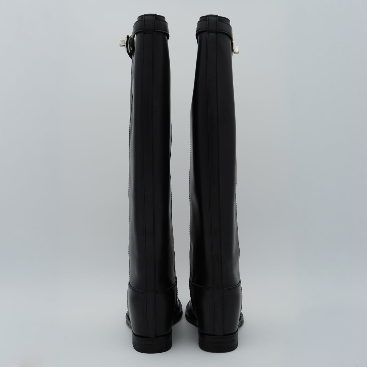 Stivale Via Roma 15 Luxury 4671 Nero con Cinturino e Dettaglio Argento