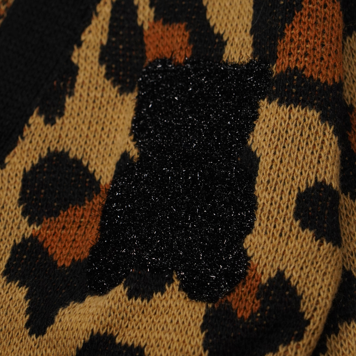 Cardigan Rue Madam Paris Leopard Cardigan 1602 Maculato Beige Nero e Ruggine in Misto Lana con Scollo a V, Tasche e Ricamo Marvin