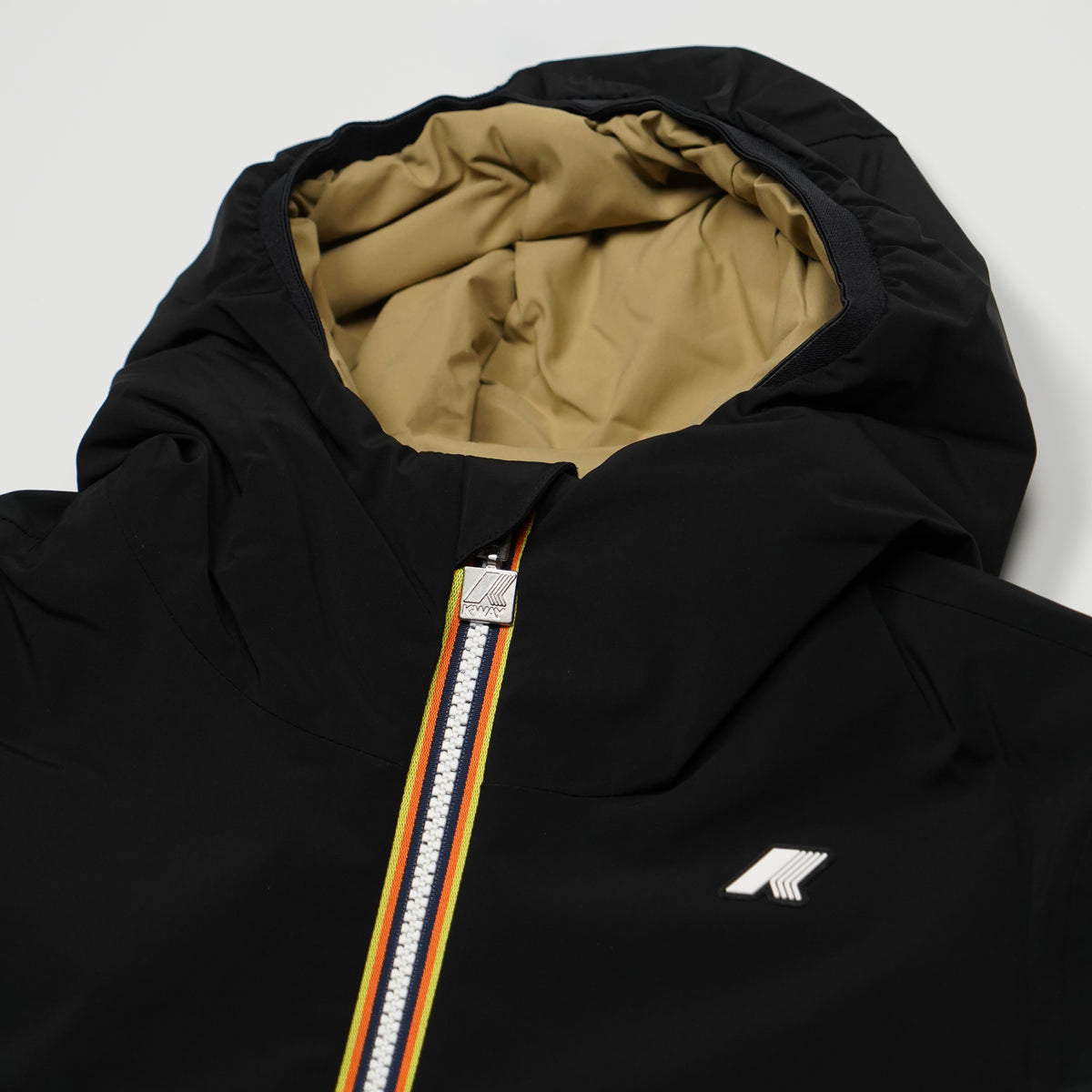 Giubbotto Kway Jack ST Warm Double k6128vw DBN Nero e Beige Khaki