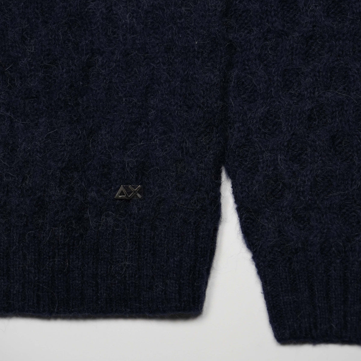 Maglione Girocollo SUN68 Crewneck Fancy Knit Alpaca Soft Touch K46155-07 Navy Blue