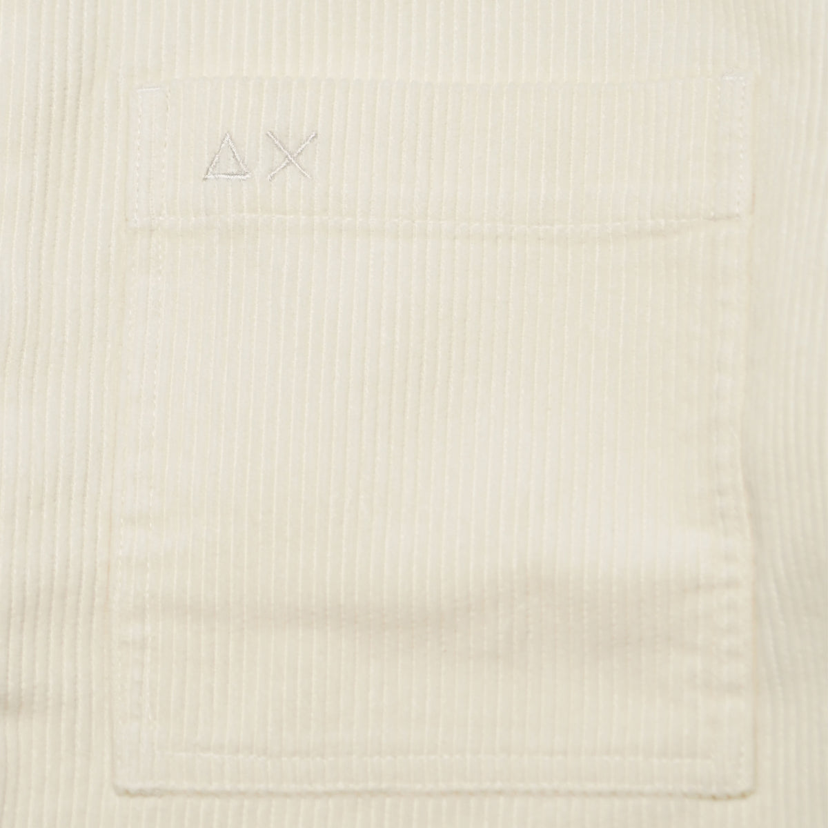 Overshirt SUN68 Corduroy S46111-31 Bianco Panna in Velluto di Cotone