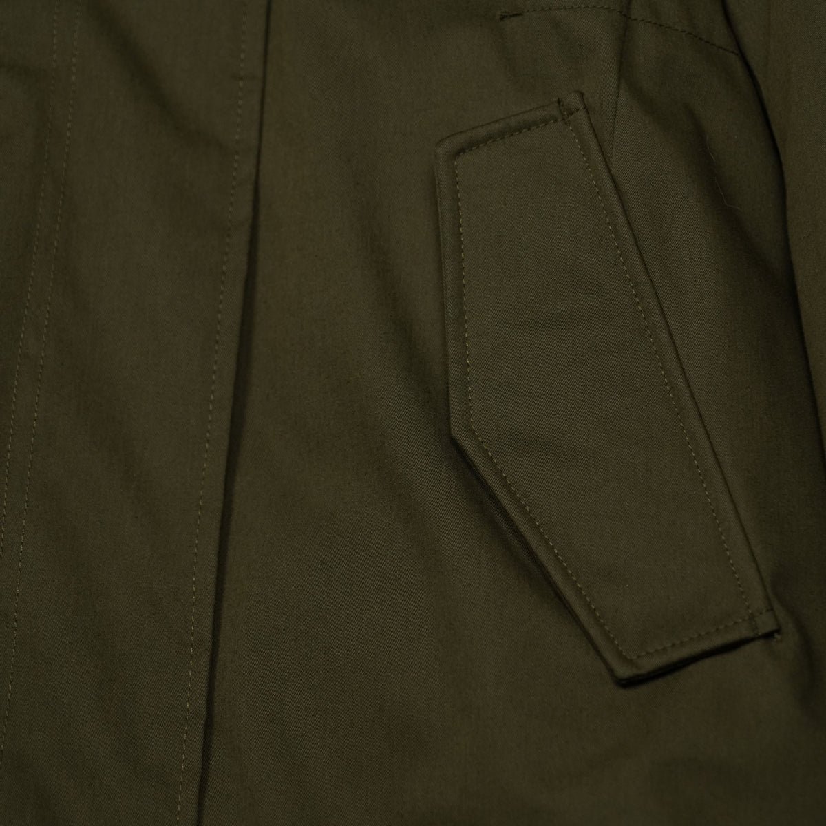 Parka Lungo Woolrich Best Cotton Verde Scuro con Cappuccio