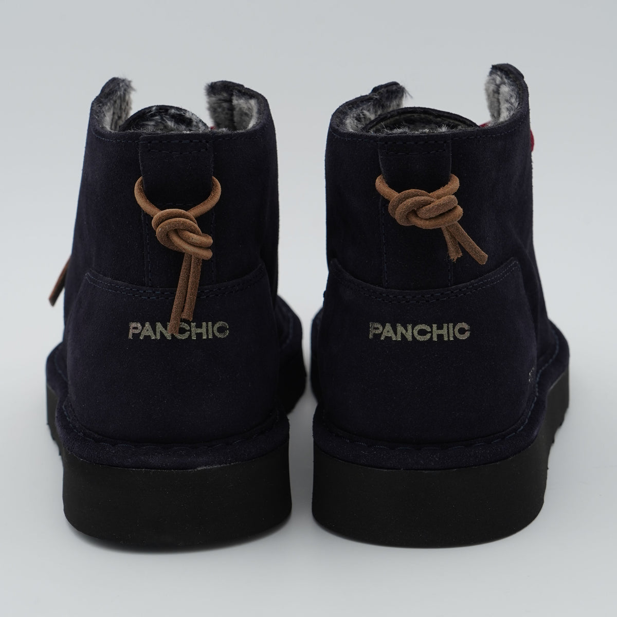 Polacchino Panchic Icon P001M036 T025 Space Blu in Camoscio con Fodera Faux Fur, Lacci Bordeaux e Suola EVA