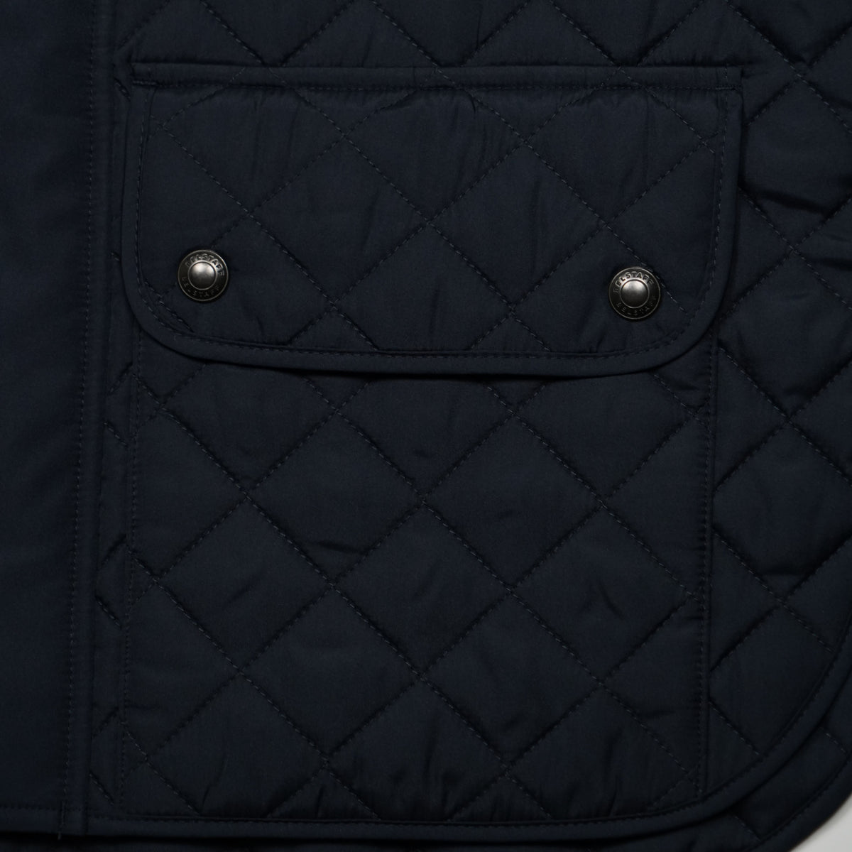 Gilet Belstaff Icon Blu Navy Trapuntato con Collo Alto