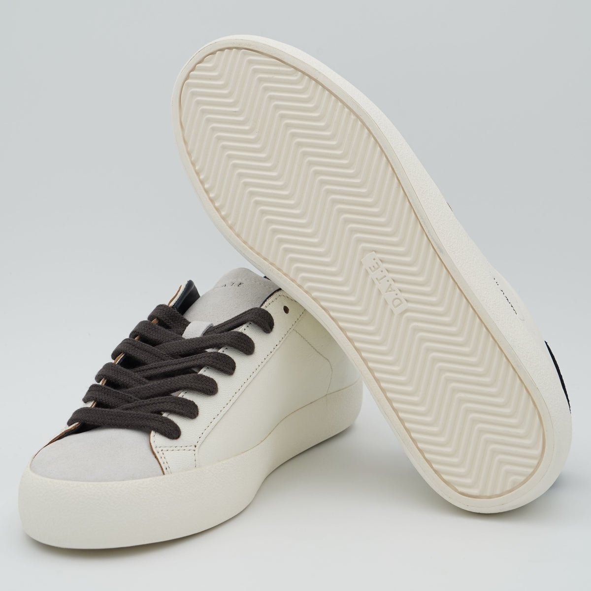 Sneakers D.A.T.E. Hill Low Vintage M451HLVNWL White Blue in Pelle e Suede