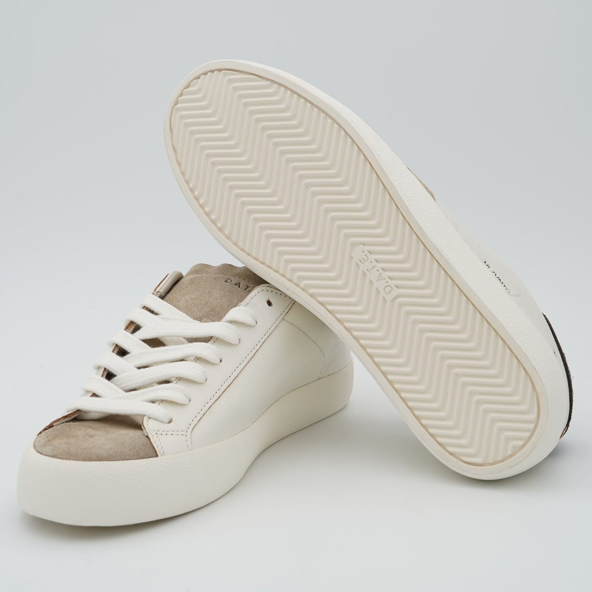 Sneakers D.A.T.E. Hill Low Vintage M451HLVNWN White Brown in Pelle e Suede