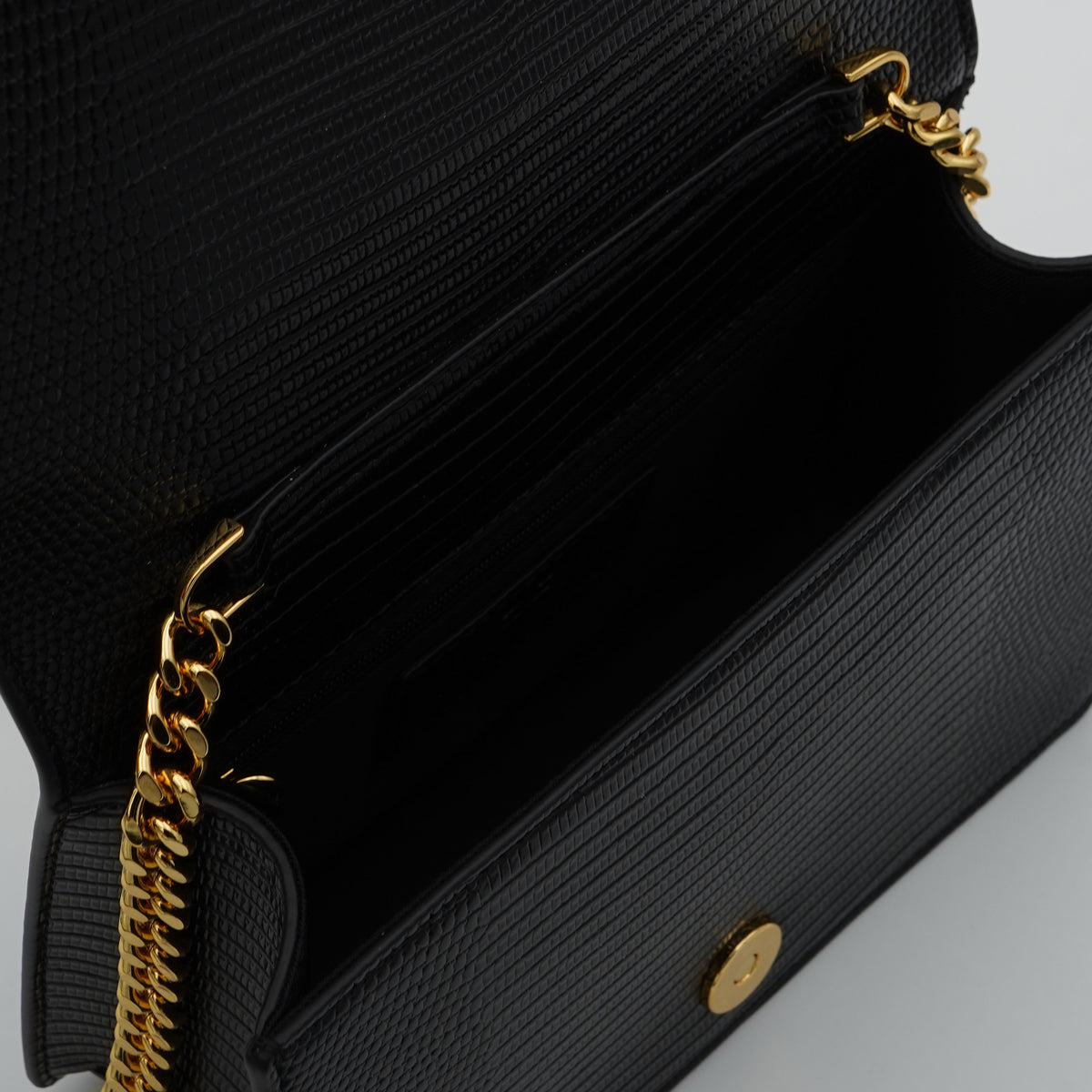 Borsa a Tracolla Elisabetta Franchi BS09A66E2 Nera con Logo Oro