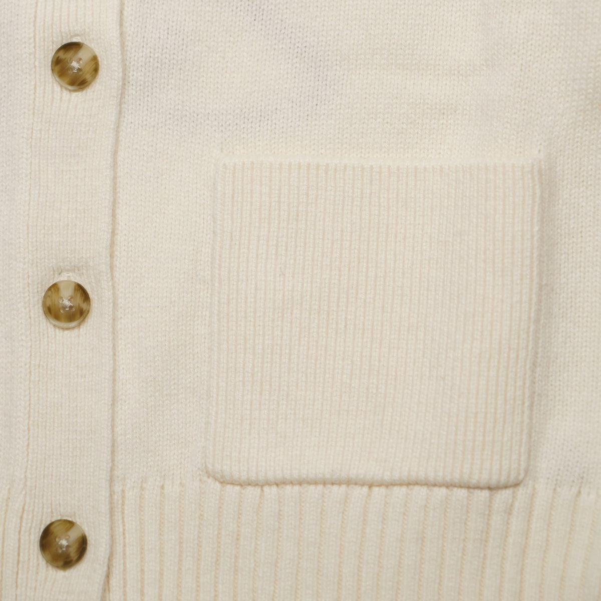 Cardigan SUN68 x The Beatles K46617 Warm Wool Colore 31 Bianco Panna in Misto Lana e Cashmere con Scollo a V, Tasche e Logo Ricamato