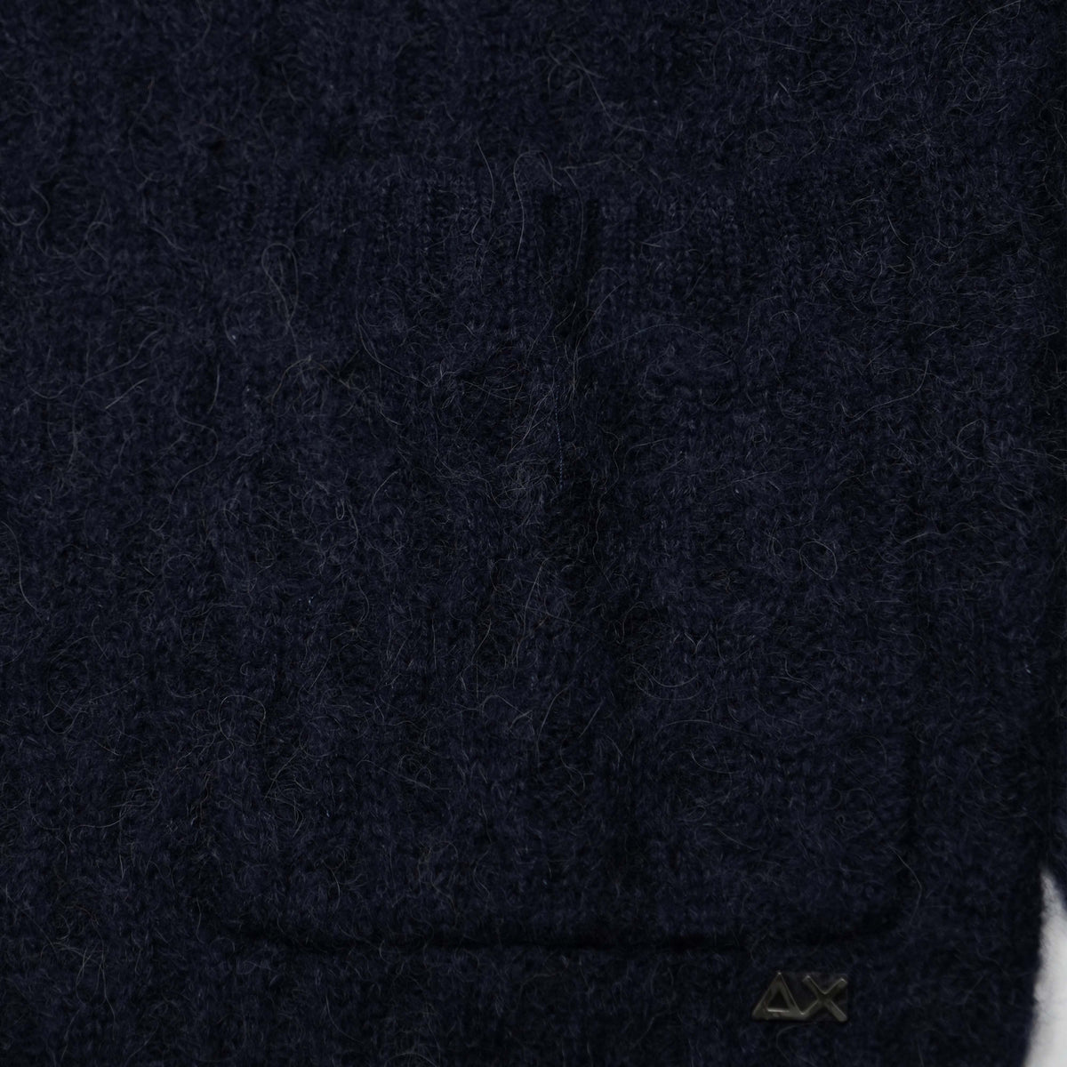Cardigan SUN68 Shawl Fancy Knit Alpaca Soft Touch K46156-07 Navy Blue