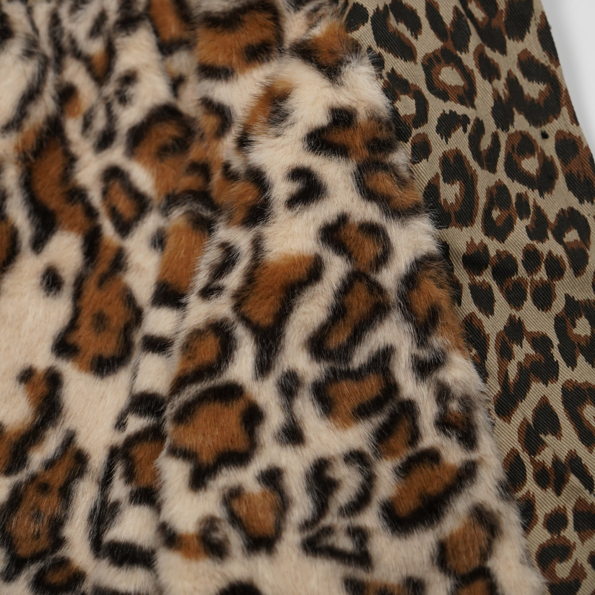 Giacca Rue Madam Paris Safari Winter Jacket 1635 Leopard Animalier in Cotone con Collo Removibile Animalier, Interno in Ecopelliccia e Patch Ricamate