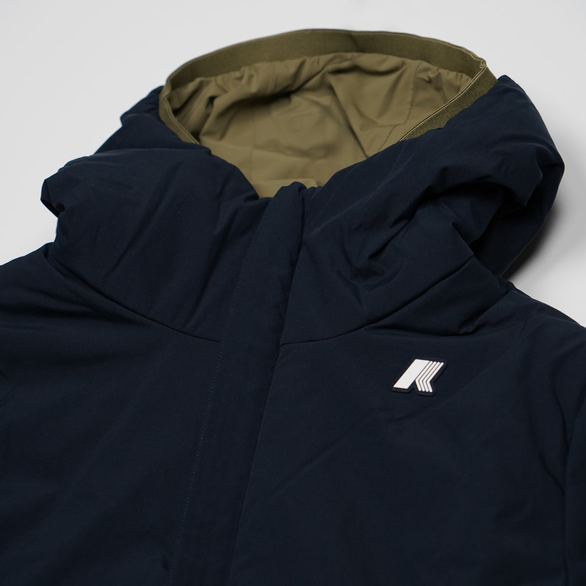 Giubbotto Lungo Kway Jacob ST Warm Double k6128ww D07 Verde Militare e Blu Navy