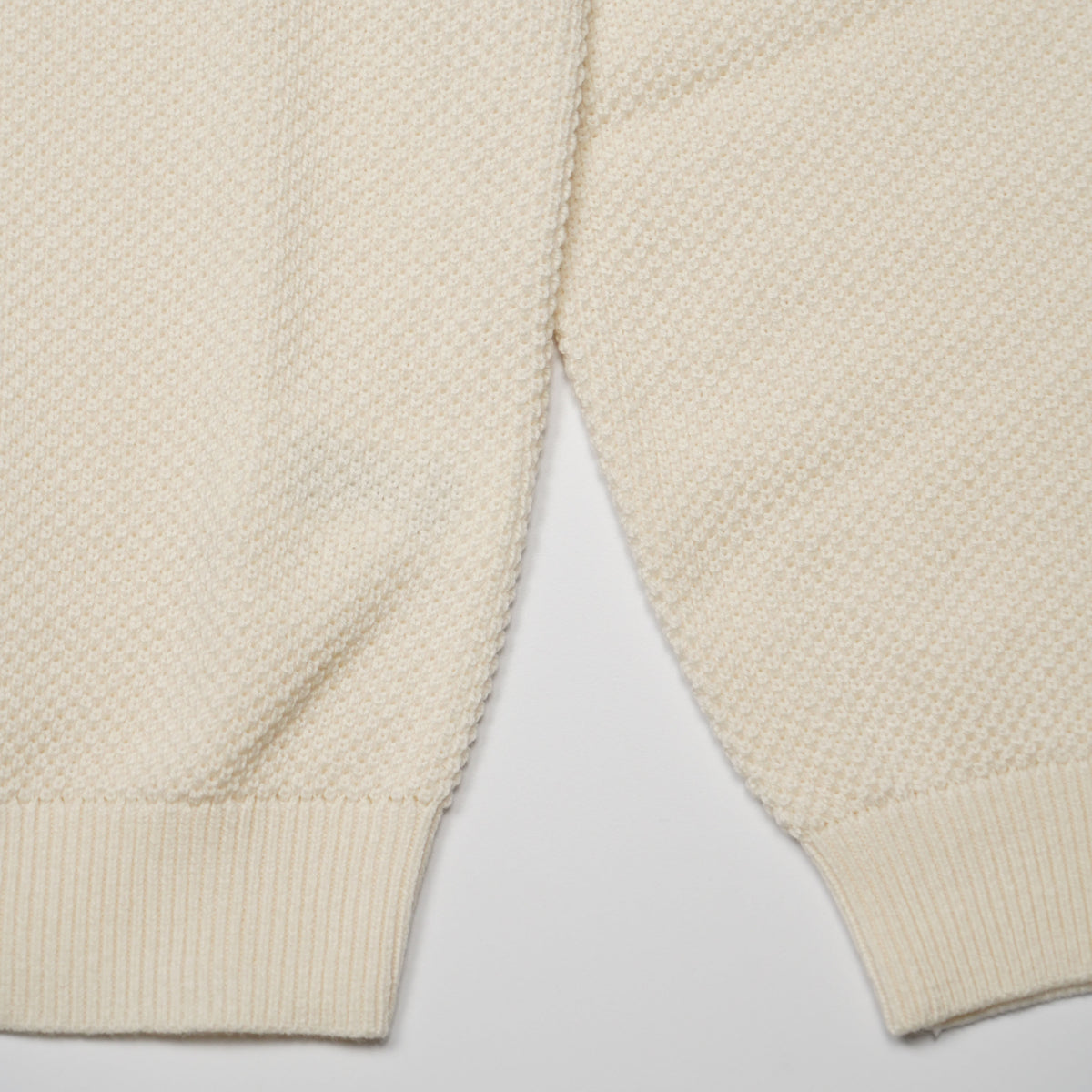 Maglione Girocollo SUN68 Rice Knit K46134-31 Bianco Panna in Lana e Cotone