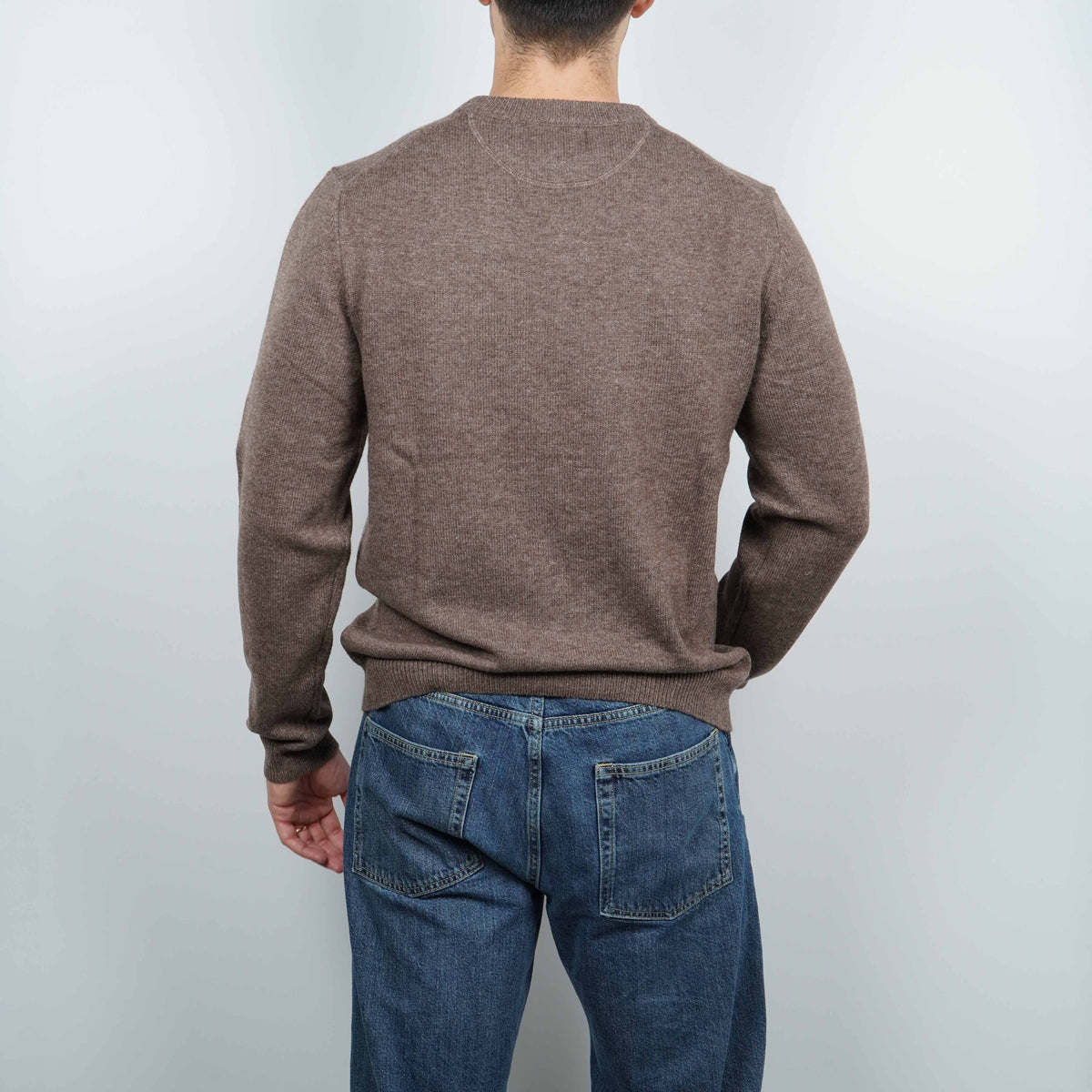 Maglione Girocollo SUN68 Sweater Warm Wool K46112-66 Marrone in Lana e Cashmere