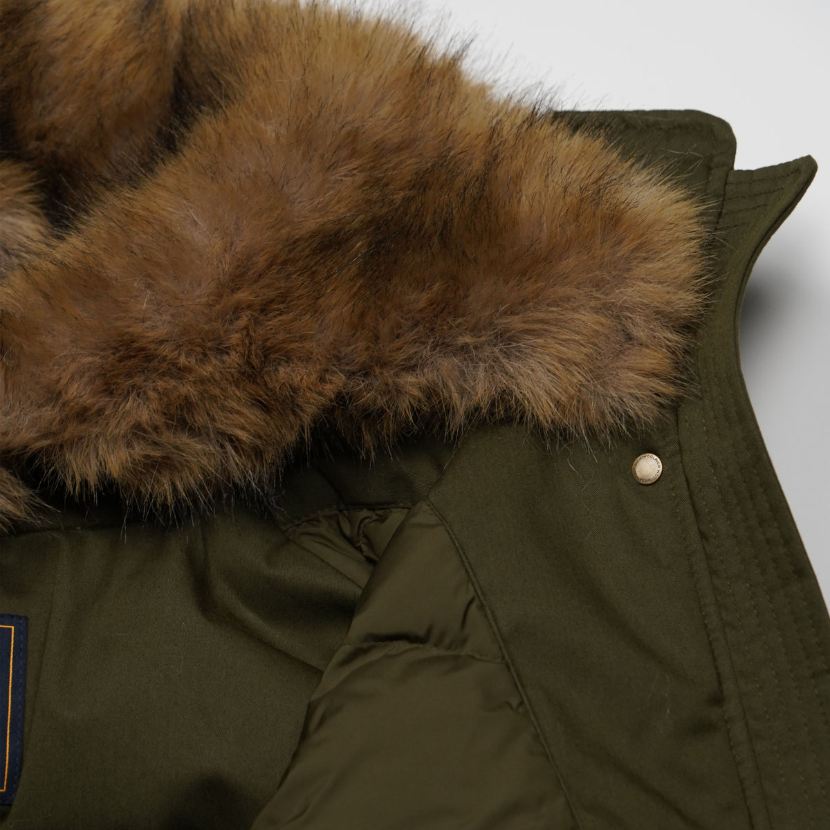 Parka Lungo Woolrich Best Cotton Verde Scuro con Cappuccio