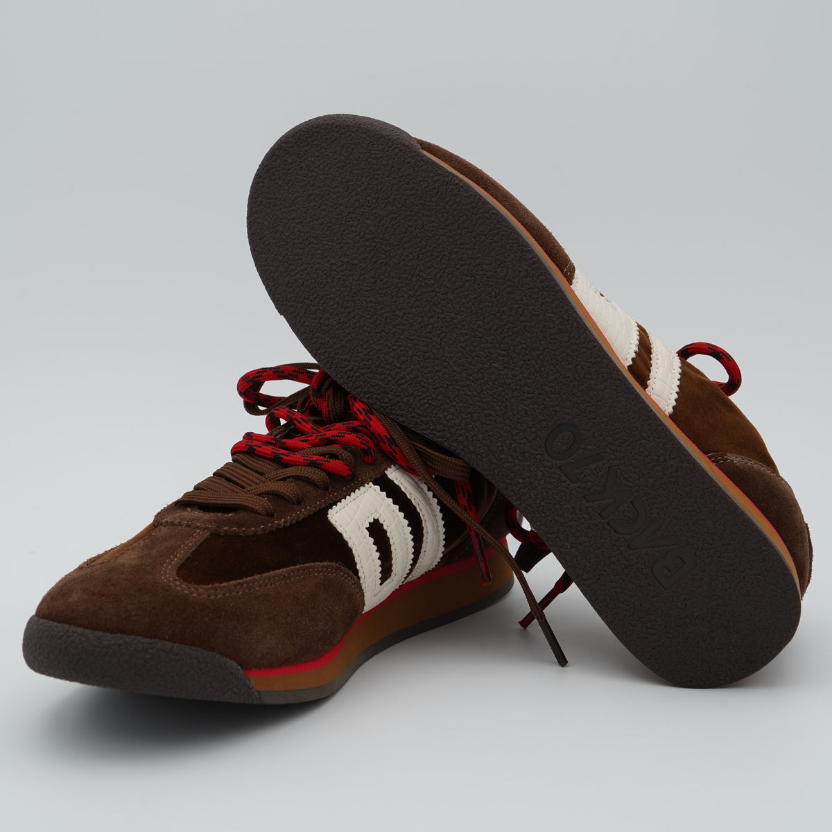 Sneakers Back 70 Rocket Velvet Brown Butter 70 Marrone con Dettagli Rossi