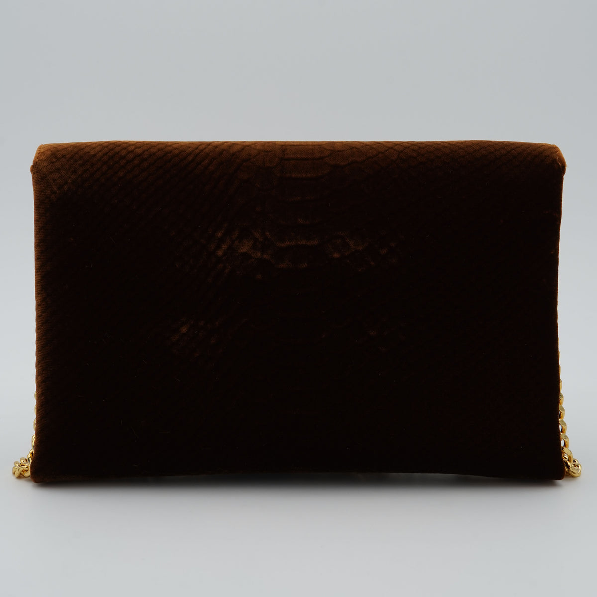 Borsa a Tracolla Donna Elisabetta Franchi BS27A67E2 Ambra Effetto Velluto con Dettagli Oro