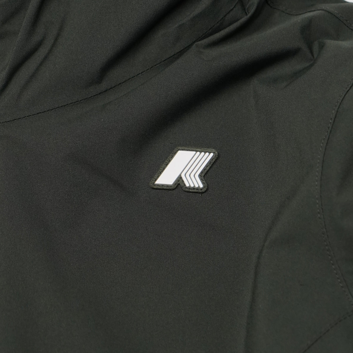 Giubbotto K-Way Denise ST Thermo Double K8134CW AGQ Verde Scuro e Nero Reversibile con Cappuccio e Imbottitura in Piuma Naturale