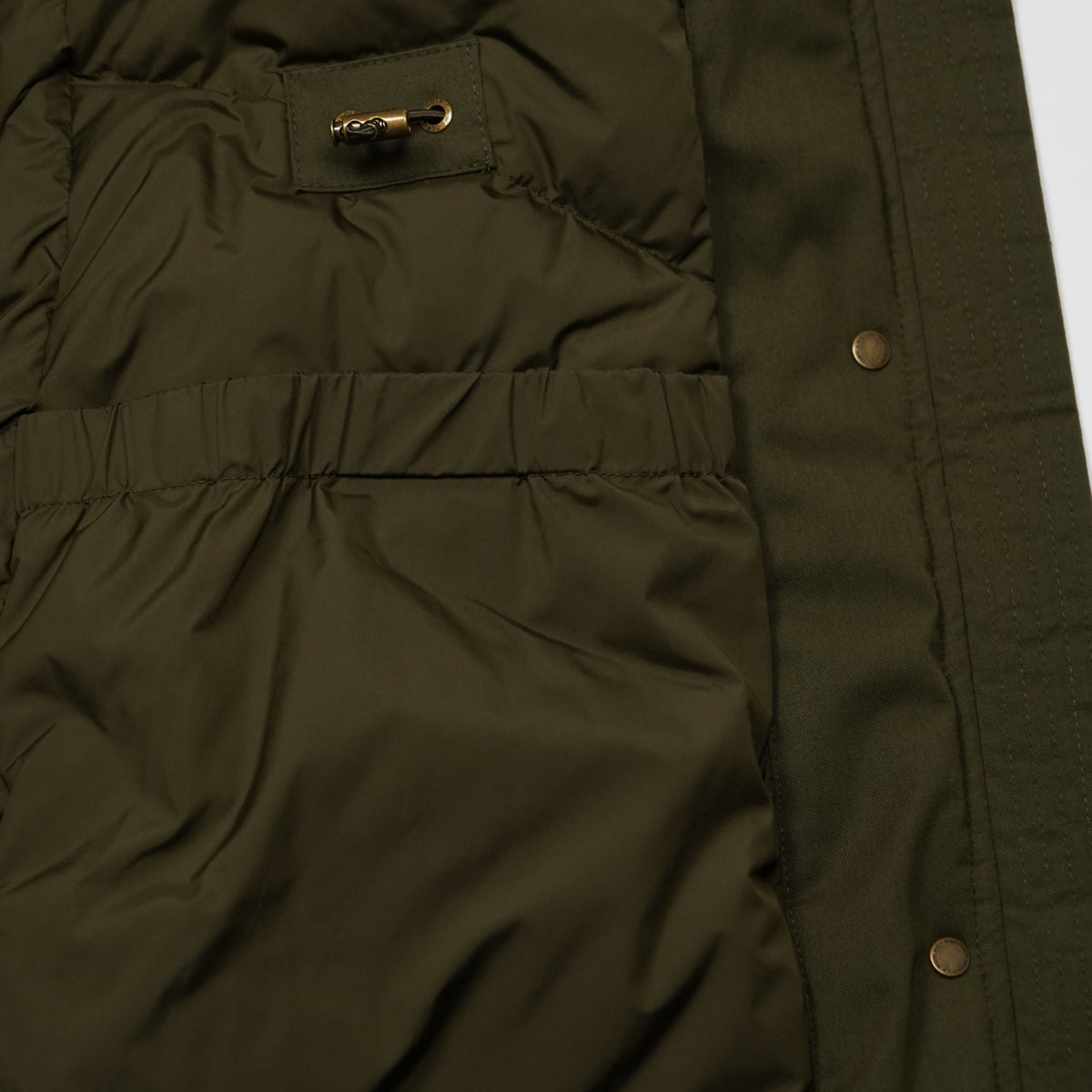 Parka Lungo Woolrich Best Cotton Verde Scuro con Cappuccio