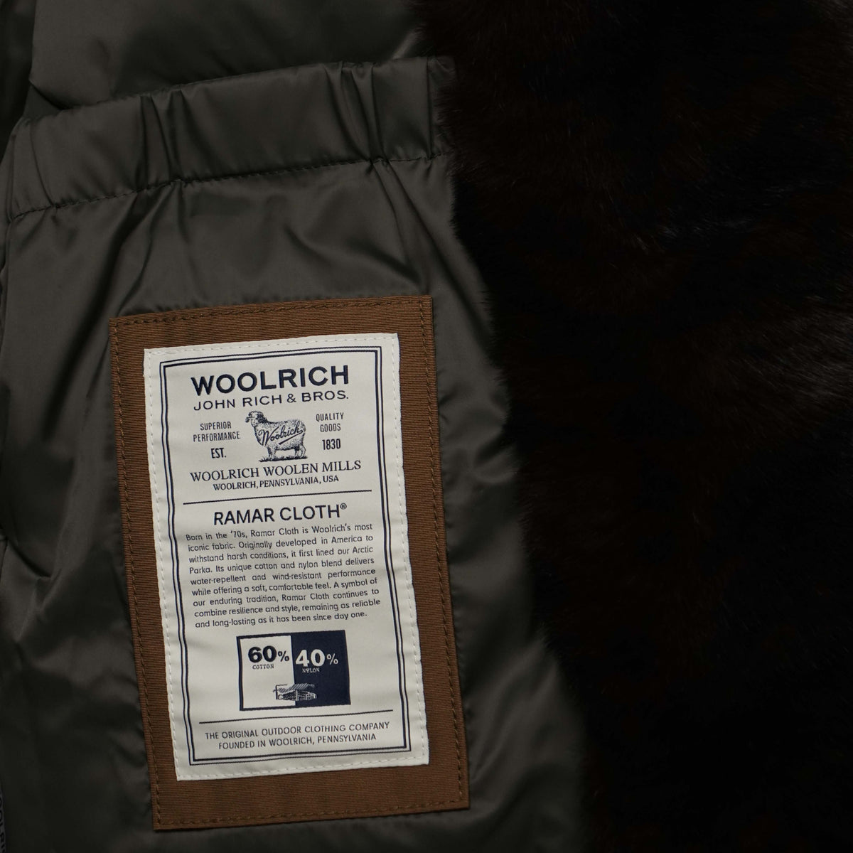 Parka Woolrich Erie 2245frut0001 Marrone con Pelliccia