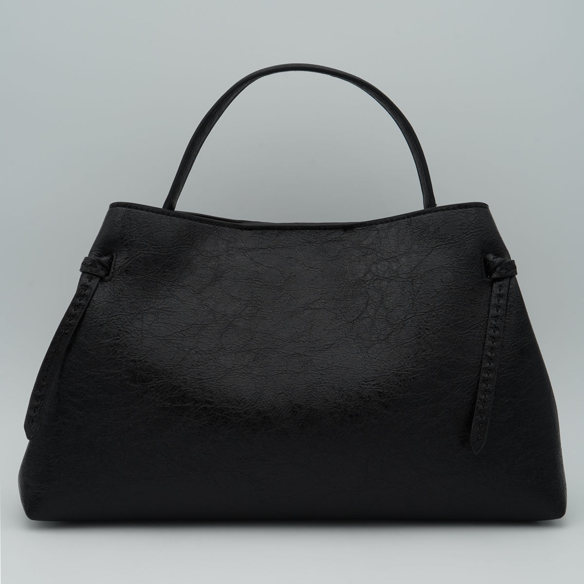 Borsa Ermanno Firenze by Ermanno Scervino Large Tote Brie 12402240 Nera con Ricamo Floreale Tono su Tono, Doppio Manico e Logo