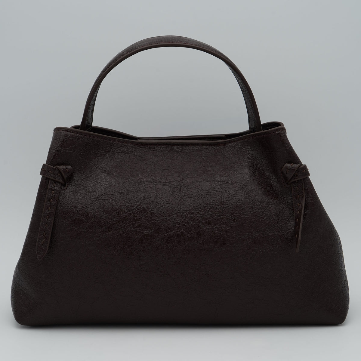 Borsa Ermanno Firenze by Ermanno Scervino brie Medium Tote 12402241 Marrone Scuro con Ricami Floreali Logo Metallico