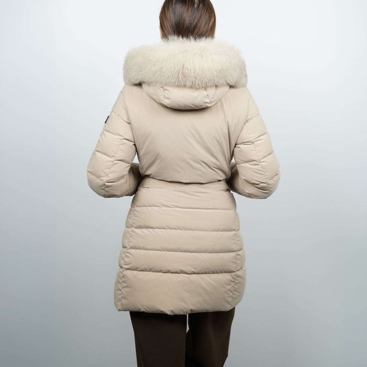 Piumino Lungo Peuterey Seriola Fur 5458 852 Beige