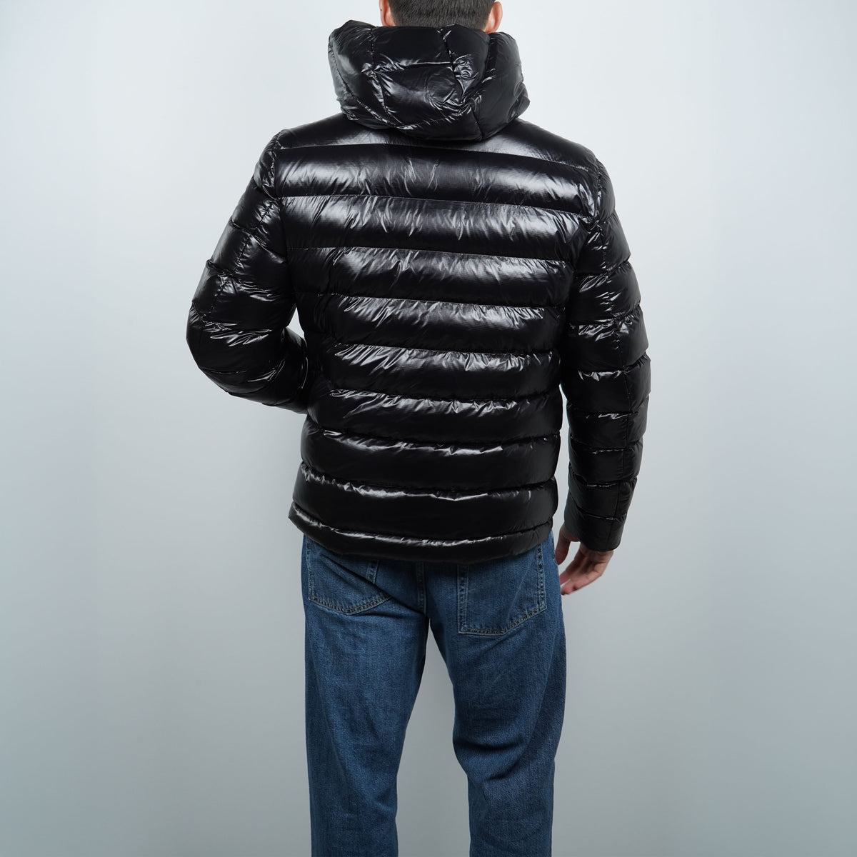 Piumino Blauer Adams Nero Lucido con Cappuccio