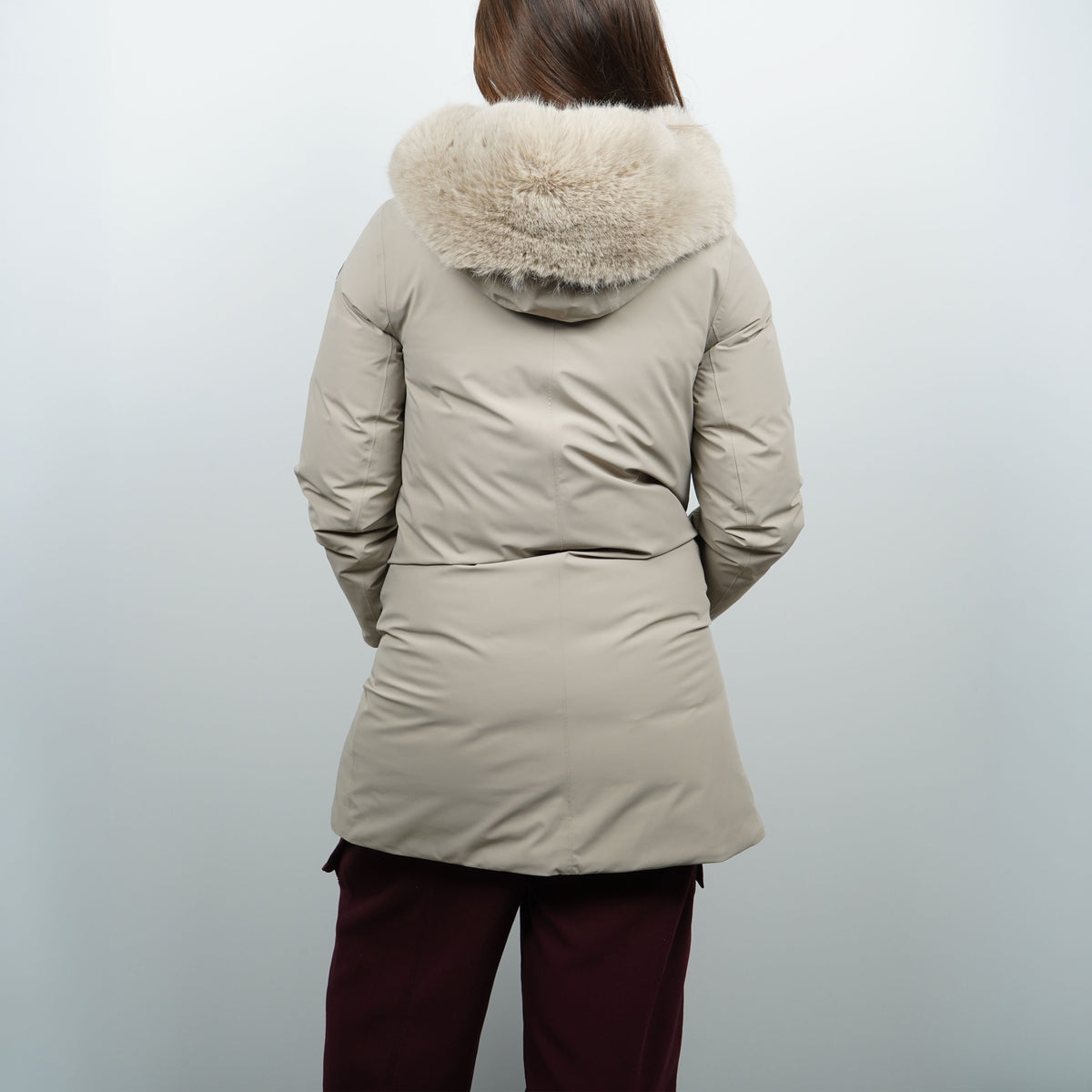 Piumino Lungo RRD W26511F Montecristo Long Fur 87 Beige