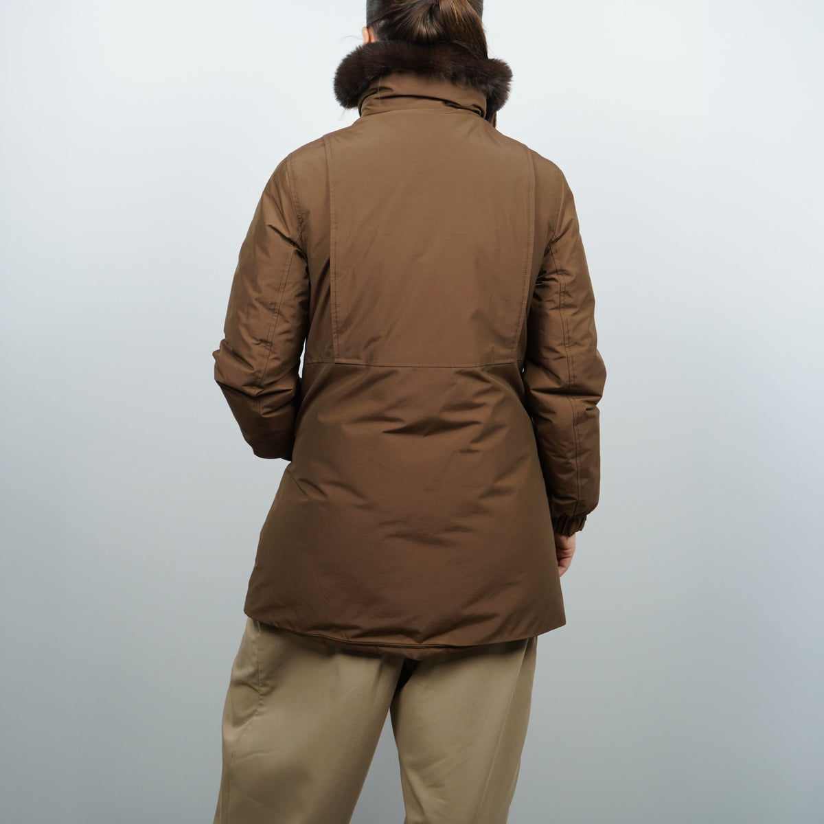 Parka Woolrich Erie 2245frut0001 Marrone con Pelliccia