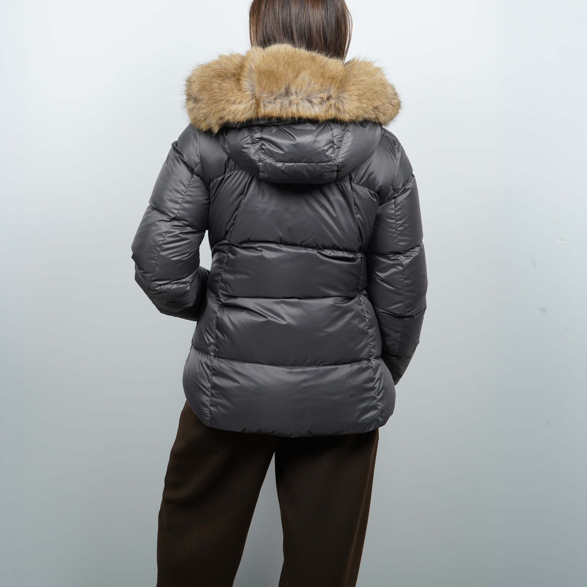Piumino Peuterey Vertis Ecofur 5748 689 Grigio Antracite