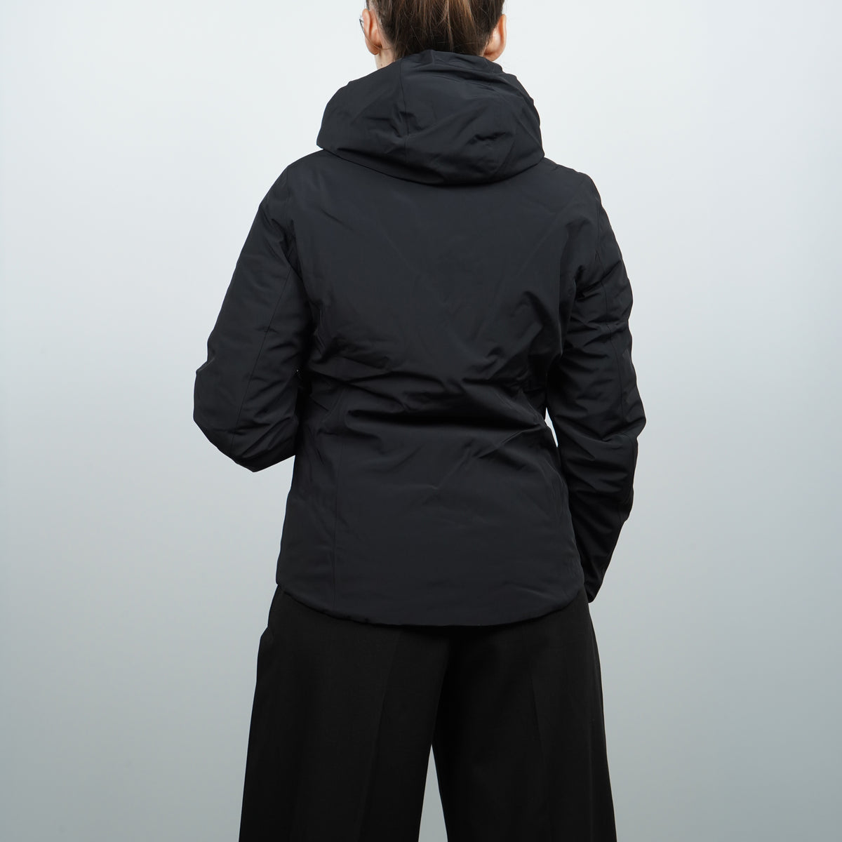 Giubbotto K-Way Lily ST Warm Double K6128TW DBN Nero e Beige Reversibile con Cappuccio e Imbottitura in Ovatta